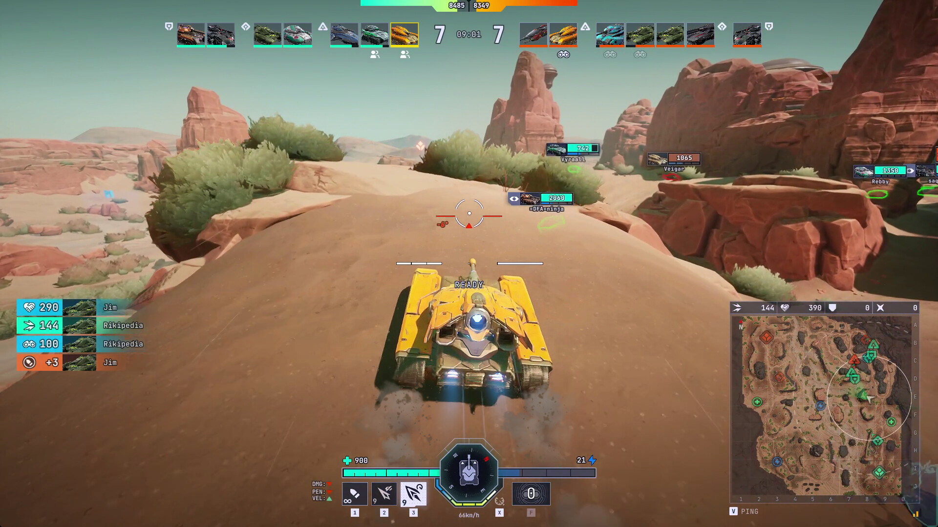 Tyr tactical tank combat arena with heavy and light tanks skirmishing across contested zone