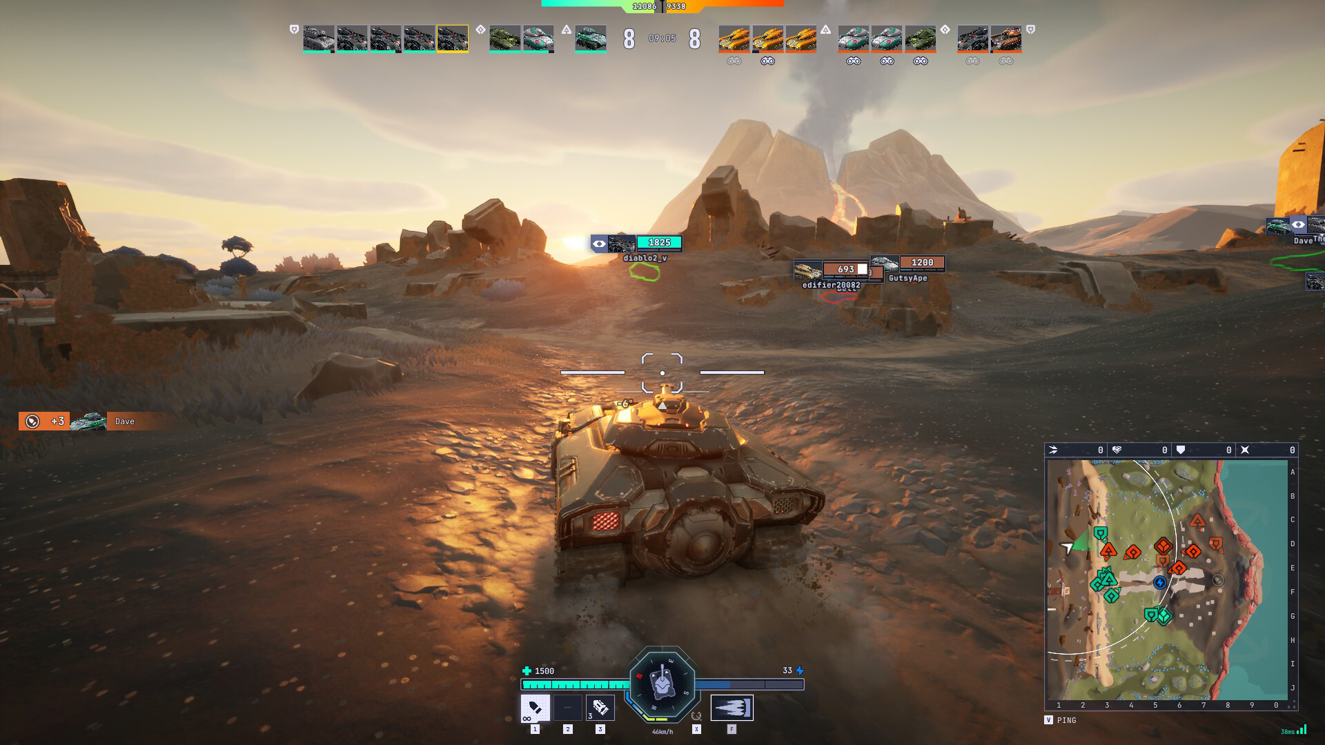 Tyr vehicle hangar customization screen with modular tech tree components and talent slots